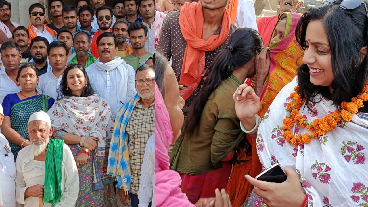 बाहुबली की बेटी ने मां लवली आनंद को जिताने का ठाना, गांव-गांव घूमकर मांग रही वोट