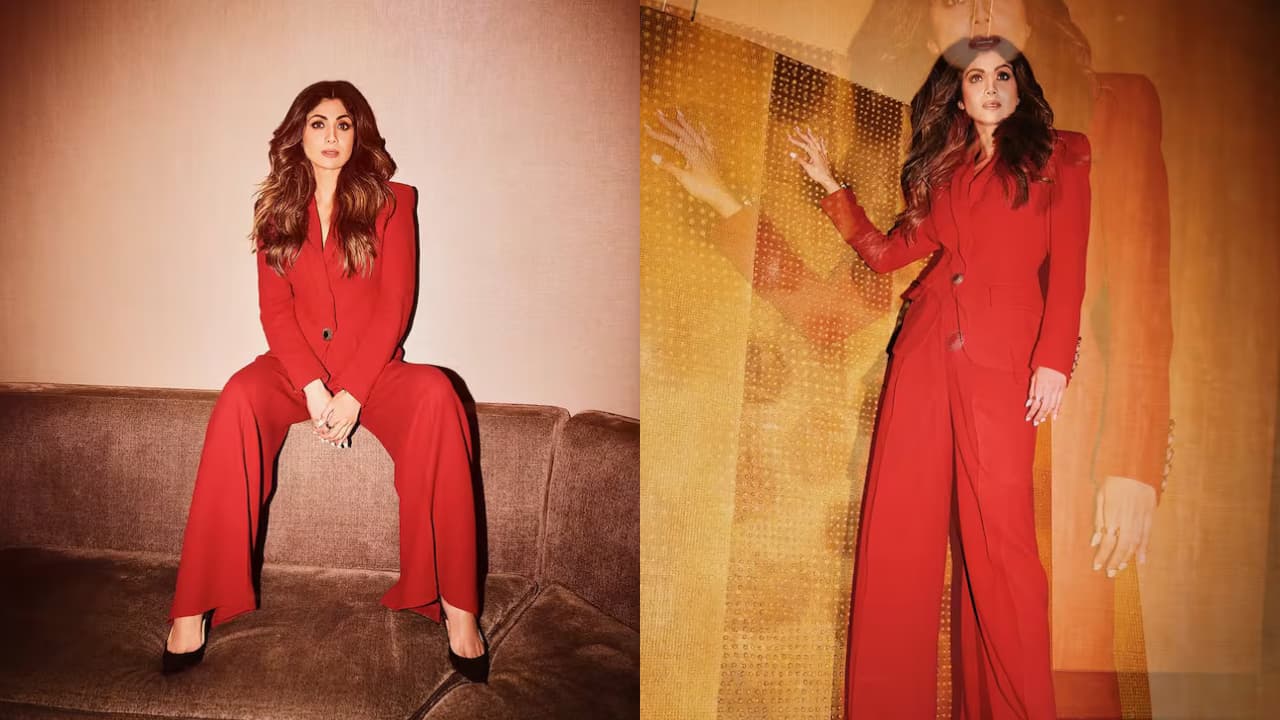 शिल्पा शेट्टी ने फिर फैंस को अपने फिटनेस का बनाया दीवाना, रेड कलर की ड्रेस में छा गईं