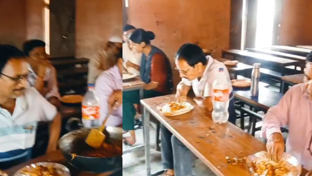 शिक्षा के मंदिर में चिकन की पार्टी, शराब की भी चर्चा, वीडियो वायरल होने के बाद महकमे में हड़कंप