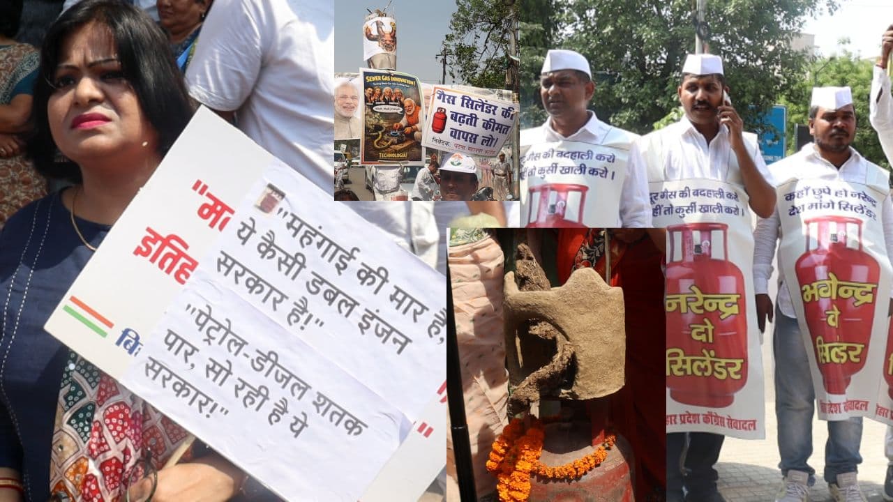 बढ़ते गैस और बिजली की दरों के विरुद्ध पटना में कांग्रेस नेताओं का हल्लाबोल, प्रदेश अध्यक्ष ने कहा प्रधानमंत्री गलबहियां कर...