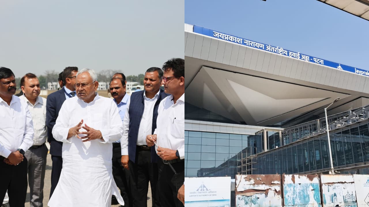 CM Nitish Kumar अपने पूरे काफिले के साथ पहुंचे Patna Airport, अधिकारियों को देने लगे ये सब आदेश...
