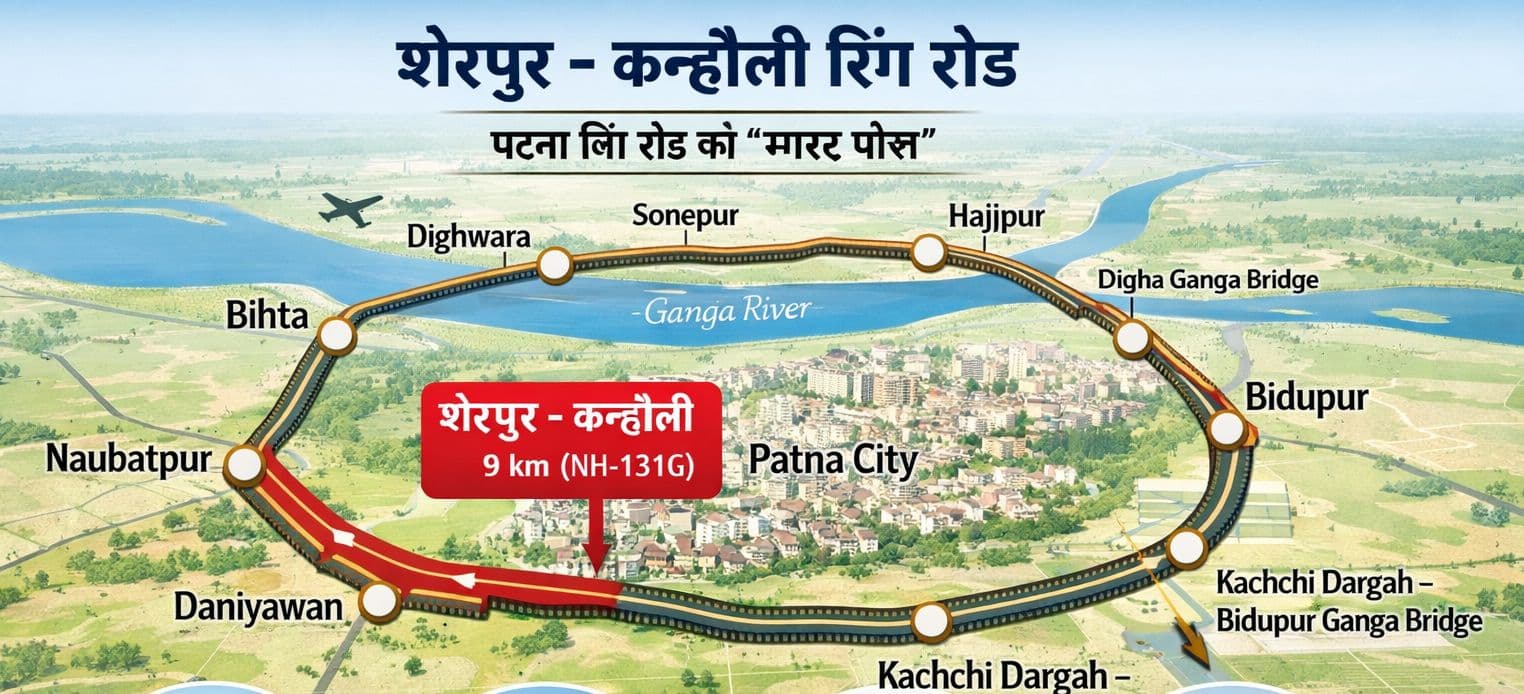 कन्हौली-शेरपुर रिंग रोड खत्म करेगा पटना का ट्रैफिक बोझ, जमीन अधिग्रहण के लिए ...