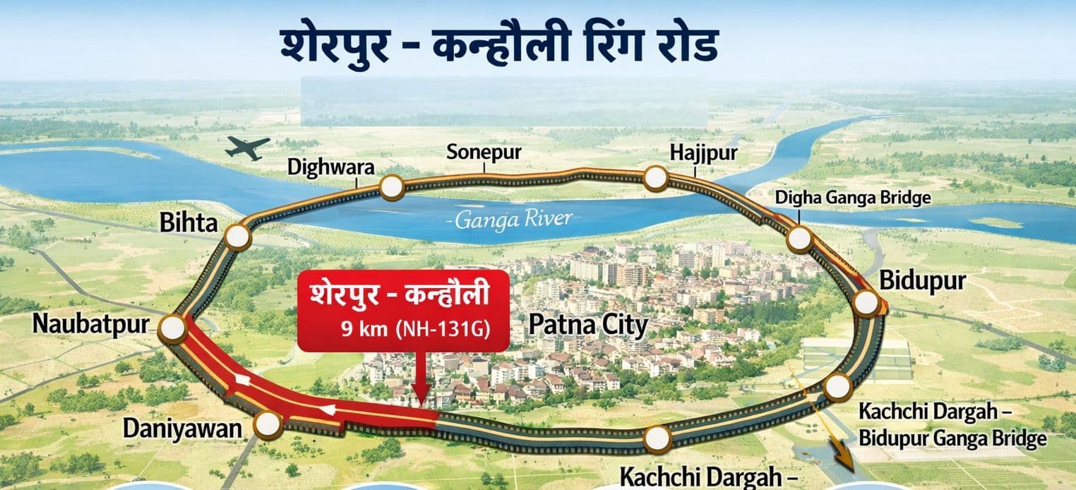 कन्हौली-शेरपुर रिंग रोड खत्म करेगा पटना का ट्रैफिक बोझ, जमीन अधिग्रहण के लिए ...