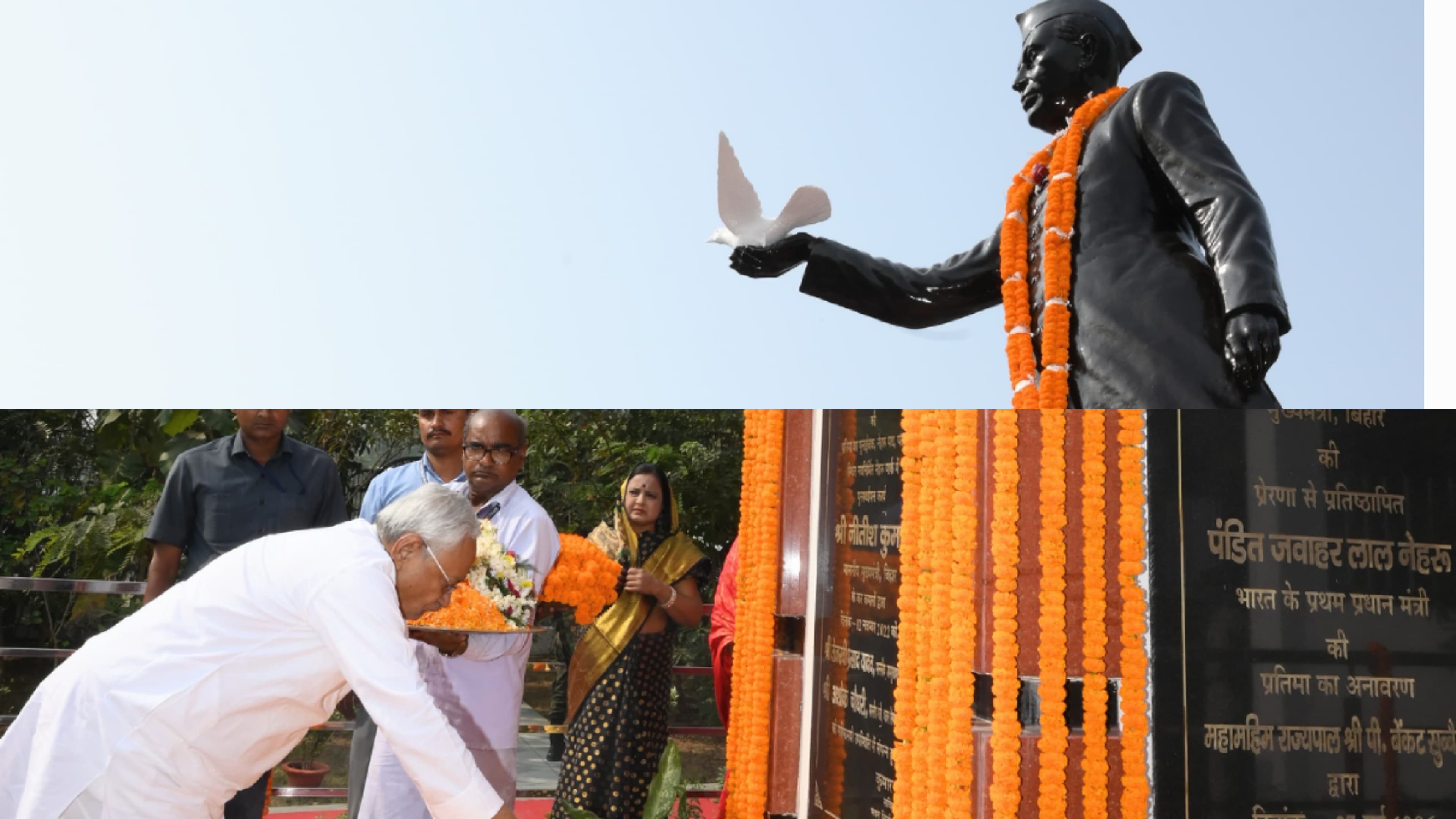 CM नीतीश ने प्रथम PM पंडित नेहरू की जयंती पर दी श्रद्धांजलि..