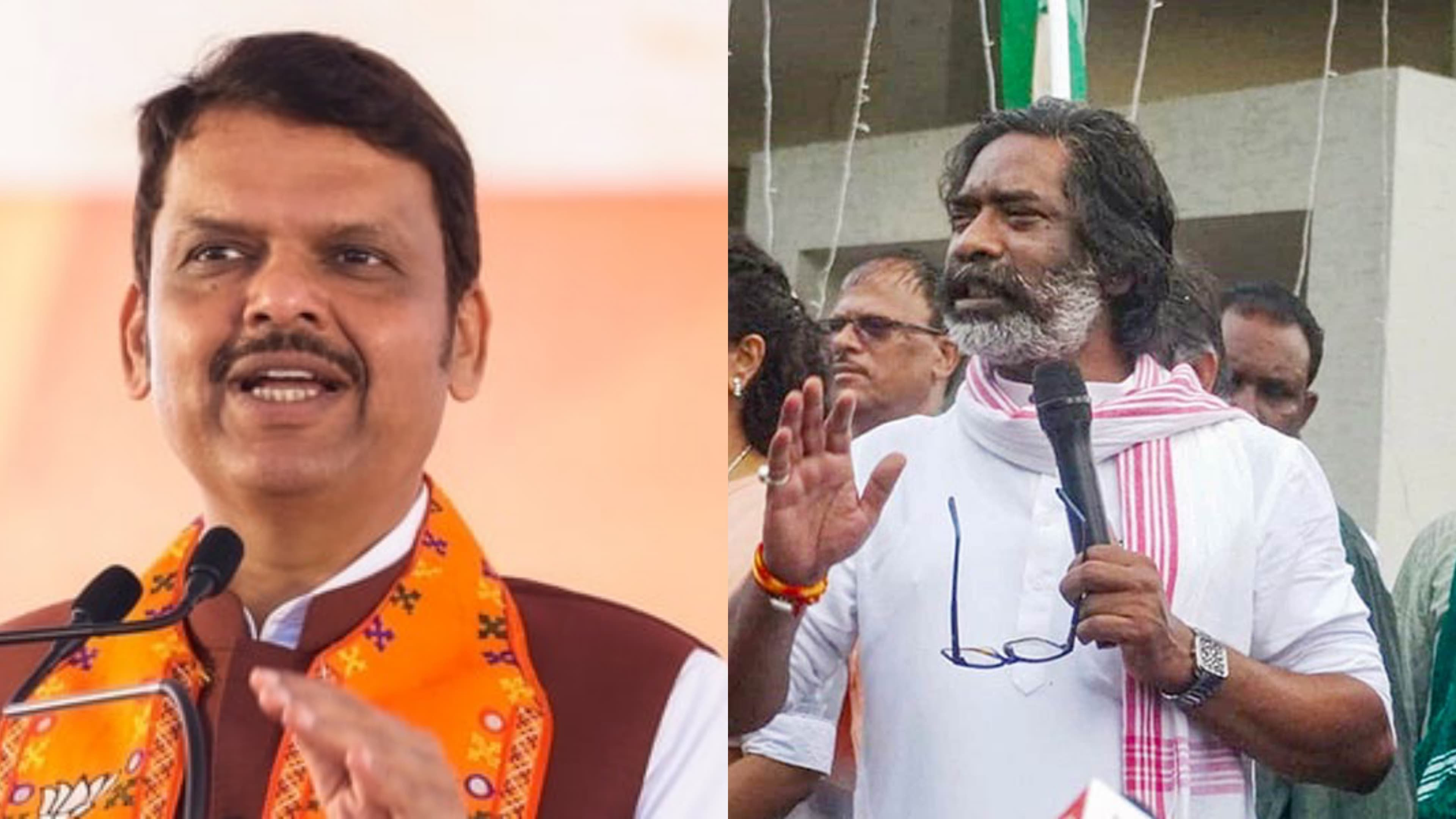 झारखंड में हेमंत तय,महाराष्ट्र में देवेंद्र फडणवीस CM की रेस में आगे..