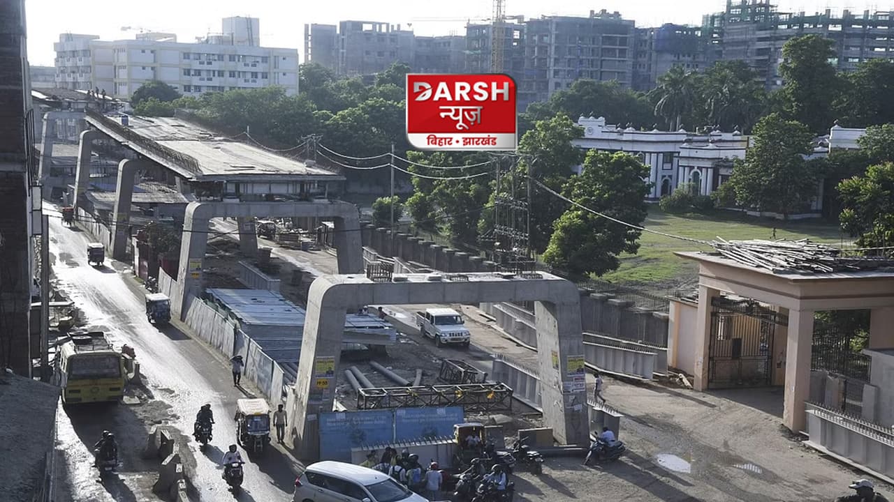 अशोक राजपथ पर बन रहे डबल डेकर रोड का 50 फीसदी काम पूरा